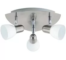 Plafoniera Eglo Enea, 3xE14, alb-nichel satinat