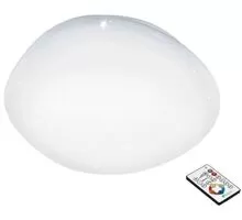 Plafoniera cristal LED Eglo Sileras, 34W, alb, dimabil, telecomanda