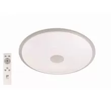 Plafoniera cristal LED Eglo Lanciano, 40W, alb-argintiu, dimabil, telecomanda