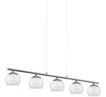Pendul LED Eglo Ascolese, 16.5W, alb-nichel satinat-transparent