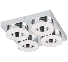 Plafoniera cristal LED Eglo Fradelo, 16W, crom-transparent