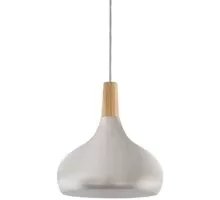 Pendul Eglo Sabinar, 1xE27, argintiu-gri-maro