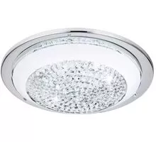 Plafoniera cristal LED Eglo Acolla, 11W, alb-crom-transparent