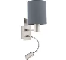 Aplica LED Eglo Pasteri, 10.5W, alb-gri-nichel satinat