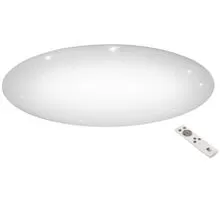 Plafoniera cristal LED Eglo Giron - S, 80W, alb, dimabil, telecomanda