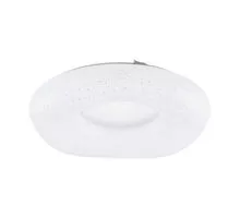 Plafoniera LED Eglo Zamudilo, 18W, alb-argintiu, dimabil, telecomanda