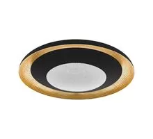 Plafoniera LED Eglo Canicosa 2, 24.5W, auriu-negru, dimabil, telecomanda