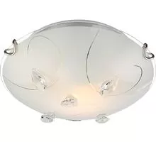 Plafoniera cristal Globo Lighting Alivia, 1xE27, alb-crom-transparent