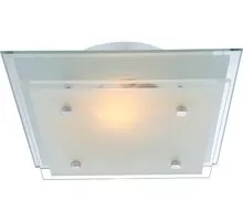 Plafoniera Globo Lighting Indi, 1xE27, alb-crom-transparent