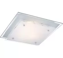 Plafoniera Globo Lighting Indi, 2xE27, alb-crom-transparent