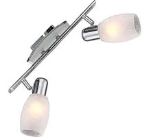 Plafoniera Globo Lighting Cyclone, 2xE14, alb-crom-transparent