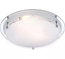 Plafoniera Globo Lighting Indi, 2xE27, alb-crom-transparent