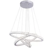 Pendul cristal LED Globo Lighting Marilyn, 76W, crom-transparent, dimabil, telecomanda