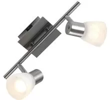 Plafoniera Globo Lighting Parry, 2xE14, alb-crom satinat-transparent