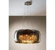 Pendul cristal Schuller Argos, 6xG9, crom-fumuriu