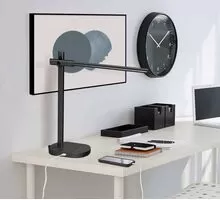 Lampa de birou LED ACB Laysan, 10W, 2800-6500K, negru, dimabil 6 Steps, USB, touch, temporizator