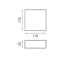 Aplica LED ACB Picto, 3W, negru