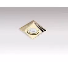 Spot fix incastrat AZzardo Mira, 1xGU10, auriu, patrat, IP20