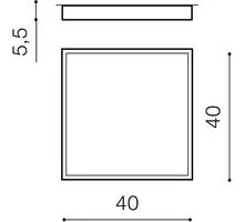 Plafoniera LED AZzardo Monza Square, 50W, 3000K, alb