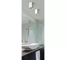Spot fix aplicat AZzardo Mini Square, 1xGU10, alb, patrat, IP20