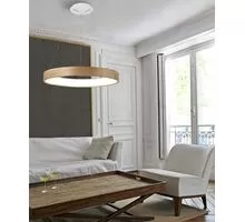 Pendul LED AZzardo Silvam, 30W, lemn natur