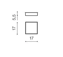 Plafoniera LED AZzardo Monza II R, 18W, 4000K, negru
