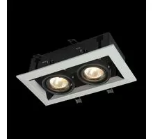 Spot mobil incastrat Maytoni Metal, 2xGU10, alb, dreptunghi, IP20