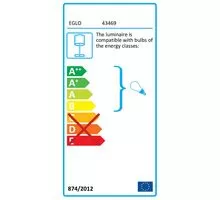 Veioza Eglo Layham, 1xE27, lemn natur-negru