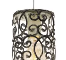 Pendul Eglo Cardigan, 1xE27, alb-maro patinat-transparent