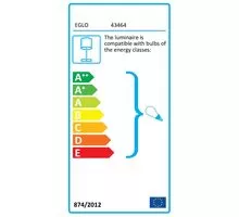 Veioza Eglo Basildon, 1xE27, maro-negru