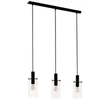 Pendul Eglo Montefino, 3xE27, negru-transparent