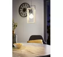 Pendul Eglo Famborough, 1xE27, lemn natur-negru