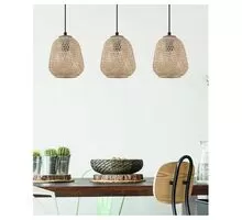 Pendul Eglo Dembleby, 3xE27, lemn natur-negru