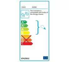 Plafoniera Eglo Ruscomb, 2xE27, bej-negru