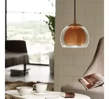 Pendul Eglo Rocamar, 1xE27, aramiu-cupru-transparent