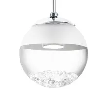 Pendul cristal LED Eglo Montefio 1, 5W, alb-crom-transparent