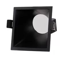 Spot fix incastrat Mantra Metacrilato, 1xGU10, negru, patrat, IP20