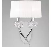 Aplica cristal Mantra Loewe, 2xE14, alb-crom