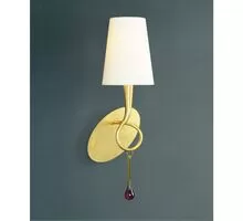 Aplica cristal Mantra Paola, 1xE14, auriu-crem