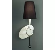 Aplica cristal Mantra Paola, 1xE14, argintiu-negru