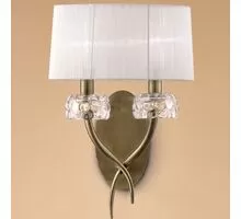 Aplica cristal Mantra Loewe, 2xE14, alama antica-alb