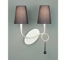 Aplica cristal Mantra Paola, 2xE14, argintiu-negru