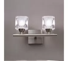 Aplica Mantra Cuadrax Cristal, 2xG9, nichel satinat-transparent