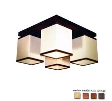 Plafoniera Russtik Lido, 4xE14, antic-bej