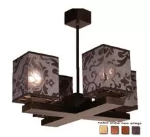 Lustra Russtik Royale Black, 4xE14, nuc