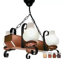 Lustra Russtik Trapez, 4xE14, natur