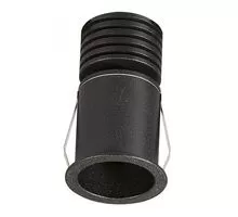 Spot fix LED incastrat Mantra Guincho, 3W, negru, rotund, IP20