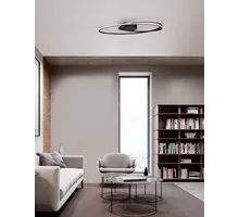 Plafoniera LED Nova Luce Viareggio, 28W, negru mat