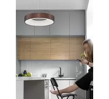 Pendul LED Nova Luce Rando Thin, 30W, cafeniu, dimabil
