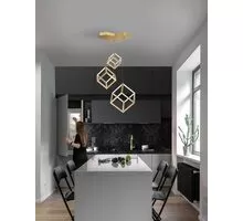 Pendul LED Nova Luce Gabbia, 110W, auriu, dimabil